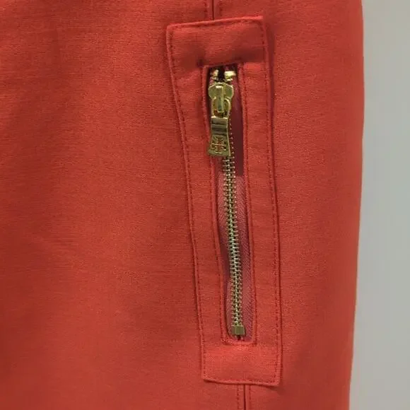 Tory Burch Mariel Orange 1/2 Zip Wool Blend Mini Dress Women's Size 4 - Picture 4 of 8
